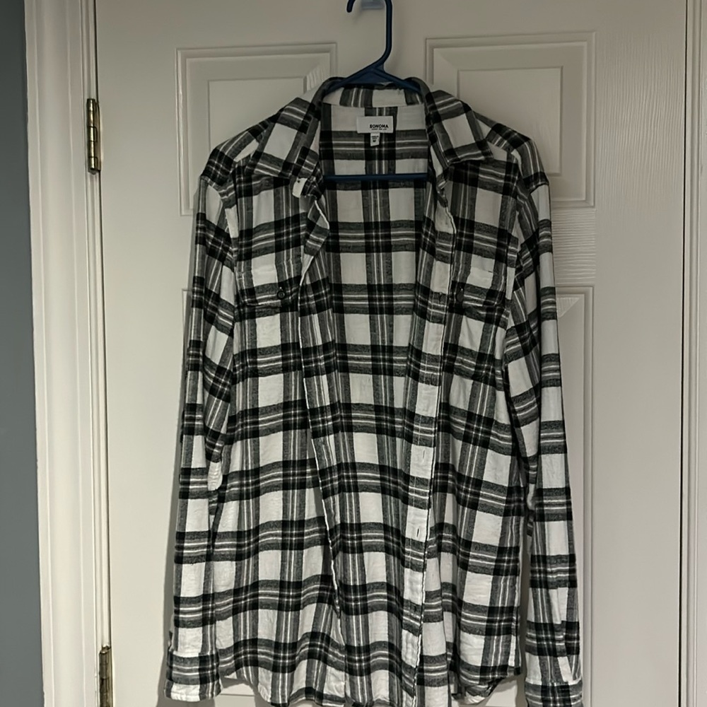 Lady’s long flannel shirt